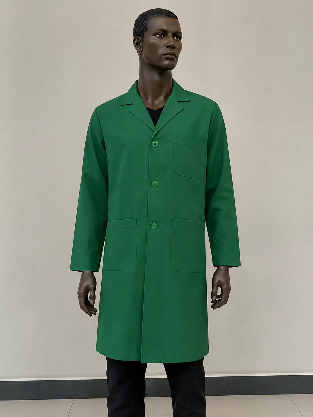 green dustcoat