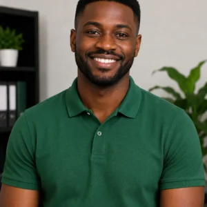 Green polo shirt