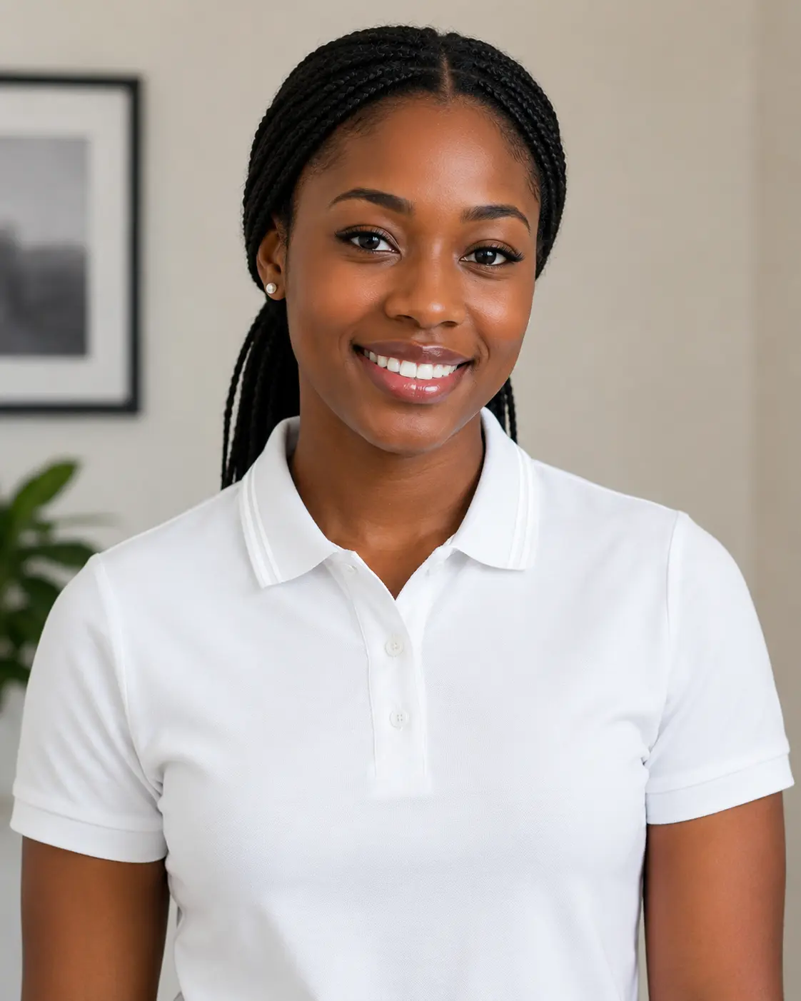 white polo shirt