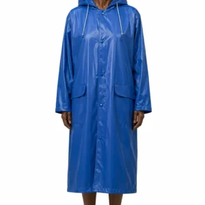 Royal blue raincoats