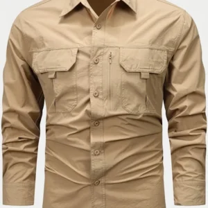 khaki safari shirt