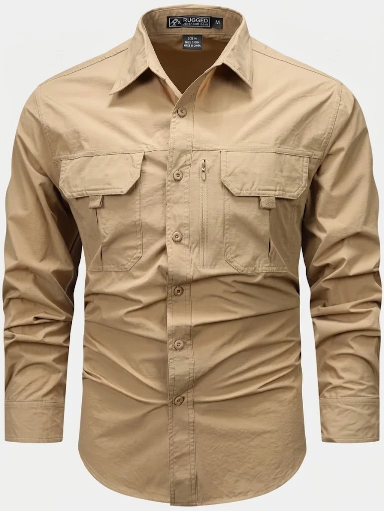 khaki safari shirt